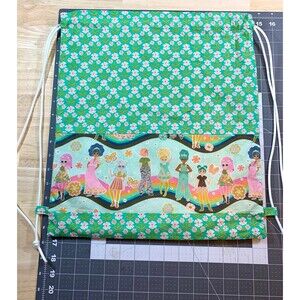 Handmade - Drawstring Backpack With Paracord Straps - Groovy Glam Backpack